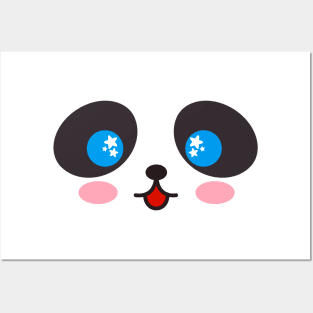 Panda Face Posters and Art